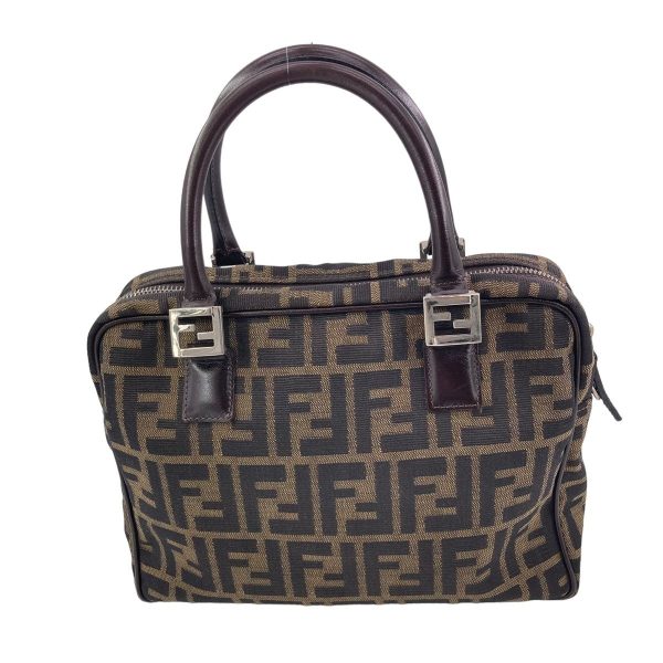 23046142 15 Fendi Zucca Pattern 2way Shoulder Bag Brown