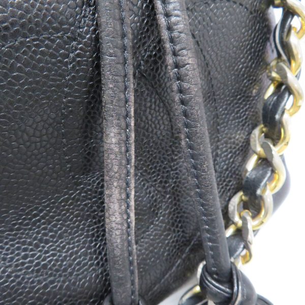 230470210 Chanel One Shoulder Bag Drawstring Caviar Black