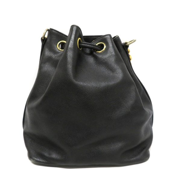 23047022 Chanel One Shoulder Bag Drawstring Caviar Black