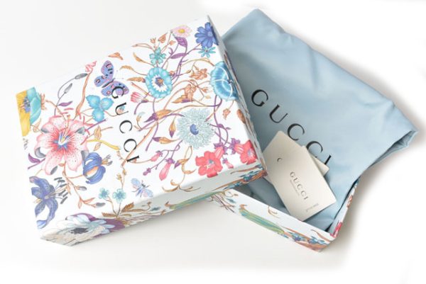 230473 g 12 GUCCI Clutch Bag Flora Limited Edition Canvas Blue