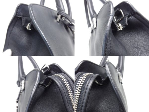 23047301033 11 Saint Laurent Paris Cabas Leather Black Silver