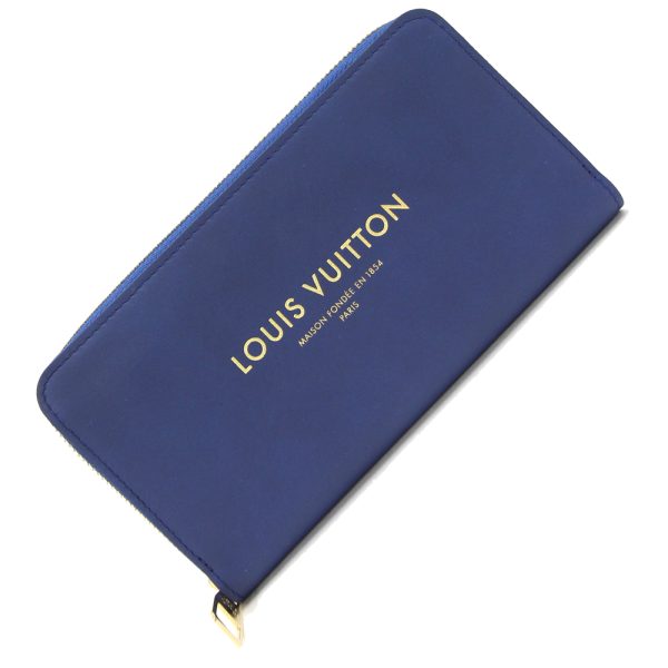 2305070431 Louis Vuitton Flight Bag Panam Zippy Wallet Leather Blue