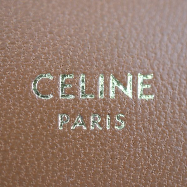 2305103007031 7 Celine Phone Pouch Triomphe PVC Leather Brown