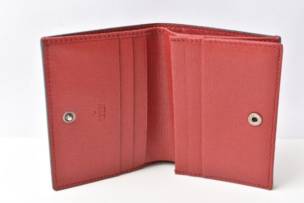 2306 62 g 5 GUCCI Fold Wallet Blooms Leather Cherry