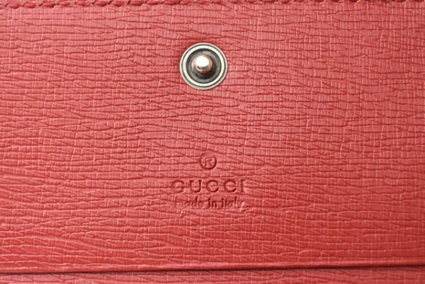 2306 62 g 6 GUCCI Fold Wallet Blooms Leather Cherry