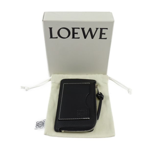 2306113007046 10 Loewe Coin Card Holder Leather Black