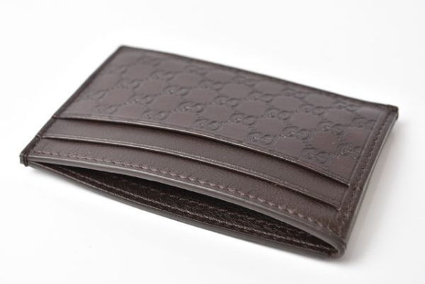 230626 g 5 GUCCI Card Case Micro Gucci Shima Leather Brown