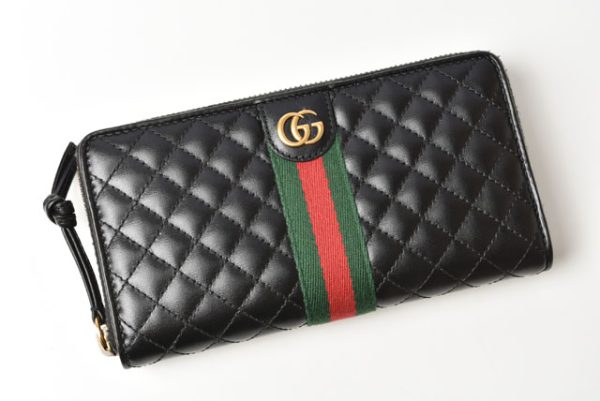 230634 g 2 GUCCI Wallet Double G Quilted Leather Black