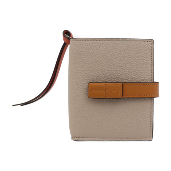 2307083007026 1 Loewe Compact Zip Wallet Bifold Wallet Leather Light Oats