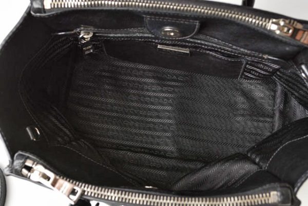 230743 p 3 Prada Handbag Shoulder Bag 2way Black