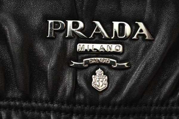 230744 p 4 Prada Handbag Shoulder Bag Nero Black