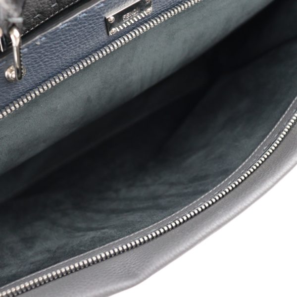 2308023010051 7 Fendi Peekaboo Selleria Handbag Leather Gray