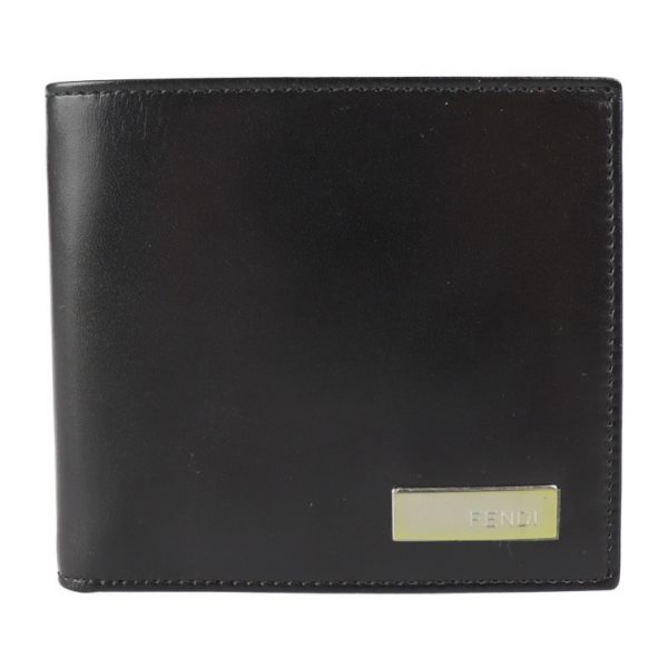 2308033002051 1 Fendi Bifold Wallet Calf Leather Black