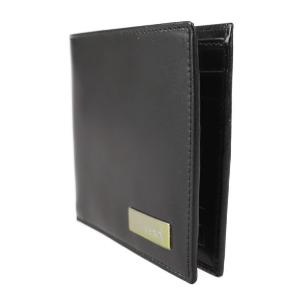 2308033002051 2 Fendi Bifold Wallet Calf Leather Black