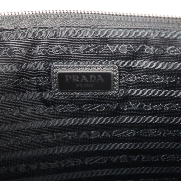 2308033010066 9 Prada Second Nylon Wristlet Clutch Bag Black