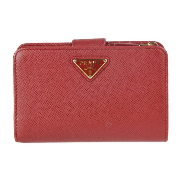 2308053007033 1 Prada Leather Bifold Wallet Red