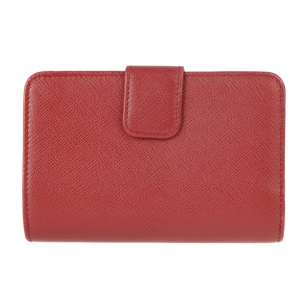 2308053007033 3 Prada Leather Bifold Wallet Red