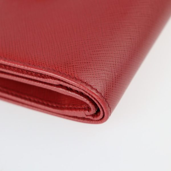 2308053007033 5 Prada Leather Bifold Wallet Red