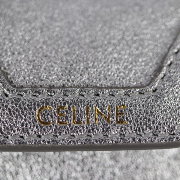 2308053008012 8 Celine Envelop Airpods Keyring Lambskin Silver Gold