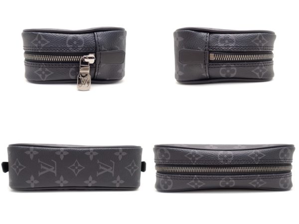 23087302325 03 Louis Vuitton Monogram Eclipse Truth Toilette PM Pouch Bag Black