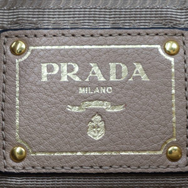 2309083010035 8 Prada Leather Handbag Beige 2WAY