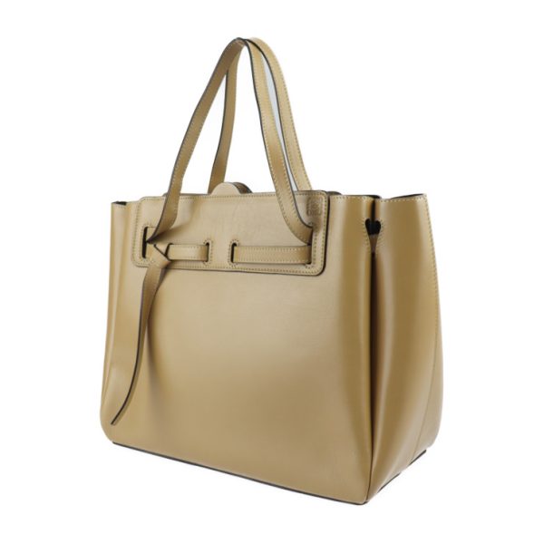 2309083010037 2 Loewe Lazo Shopper Tote Bag Calf Leather Dune Camel