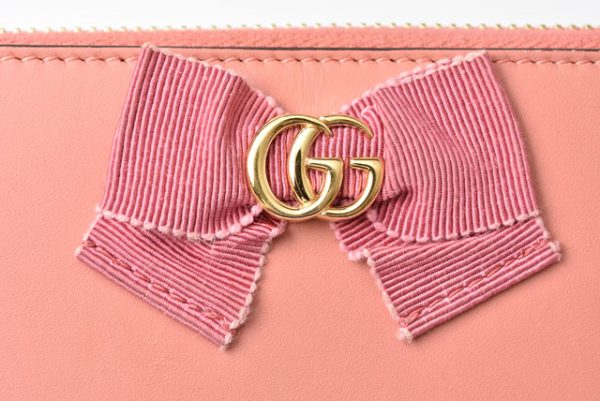 230924 g 5 GUCCI Wallet GG Marmont Leather Pink