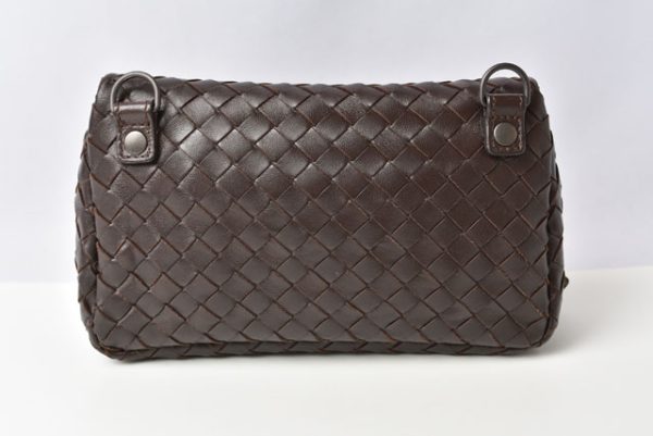 230930 bv 4 Bottega Veneta Shoulder Clutch Bag Dark Brown