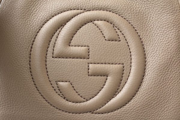 230935 g 9 Gucci Soho Interlocking G Tote Shoulder Bag Leather Greige