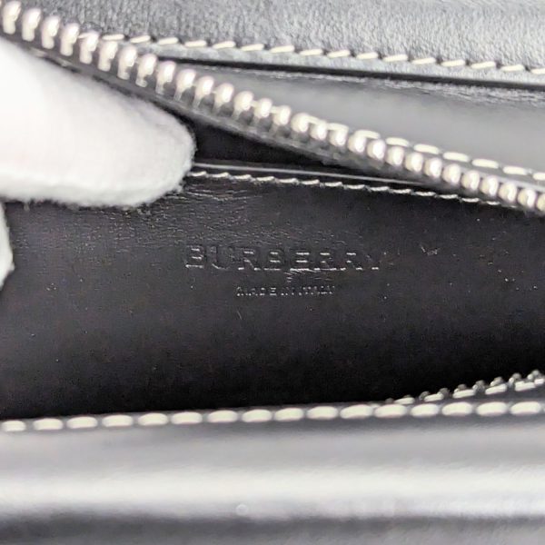 23100458 10 Burberry Flap Canvas Shoulder Bag Black