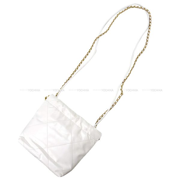 23100518 2 Chanel Mini Matelasse Calfskin Shoulder Bag White