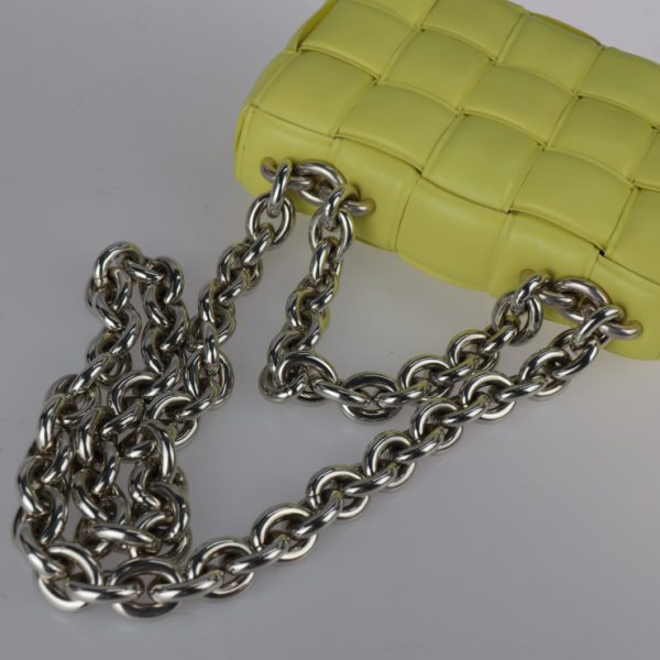 2310053010056 6 Bottega Veneta Chain Cassette Lambskin Shoulder Bag Yellow