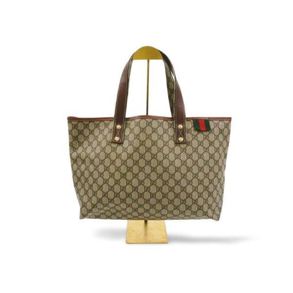 23100534 01 Gucci Gg Supreme Tote Bag Green