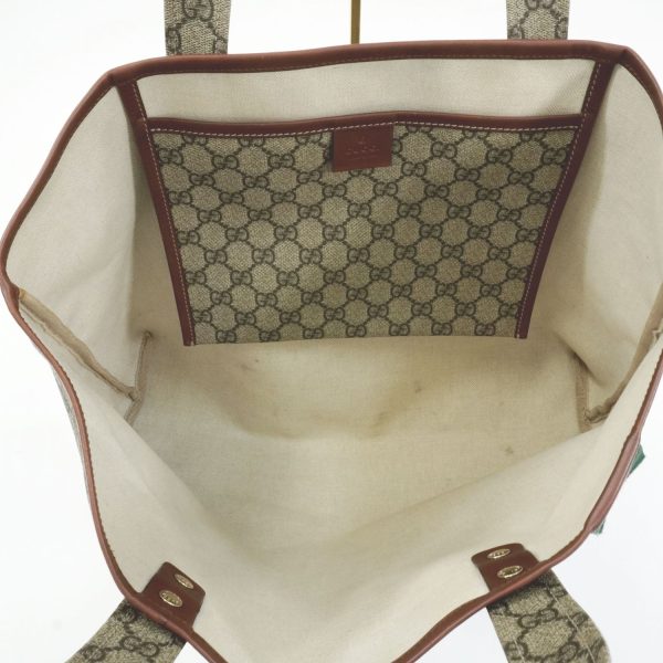 23100534 12 Gucci Gg Supreme Tote Bag Green