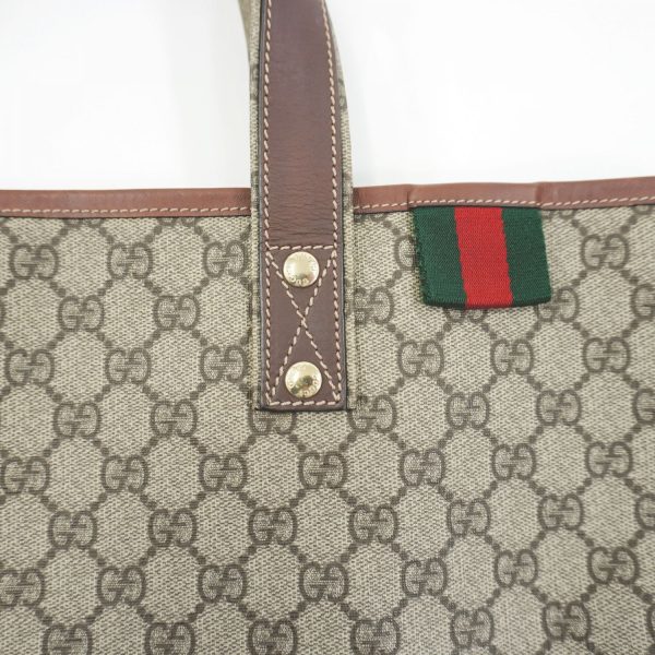 23100534 16 Gucci Gg Supreme Tote Bag Green