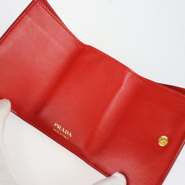 2310061001024 7 Prada Leather Compact Wallet Red