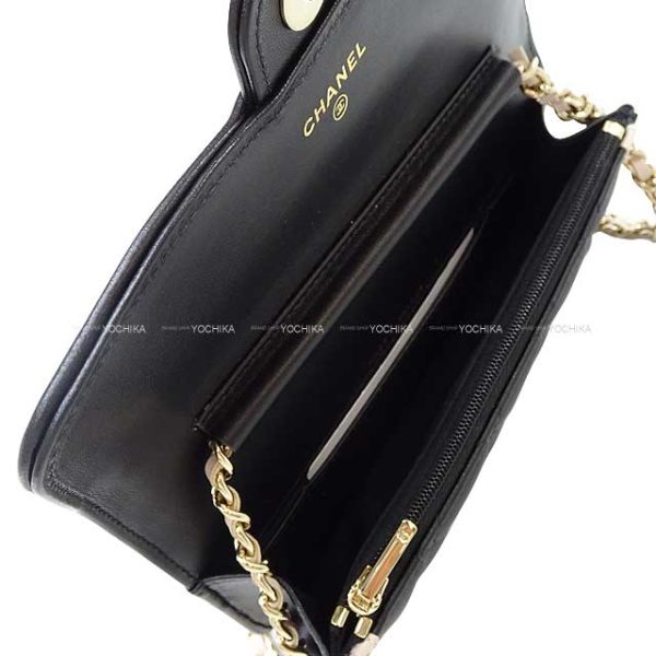 23100706 1 Chanel Case Matelasse Coco Mark Lambskin Shoulder Bag Black