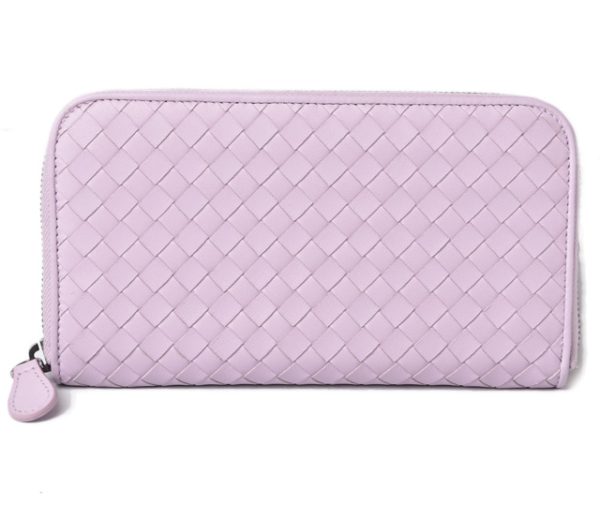 231008 bv 1 Bottega Veneta Wallet Long Wallet Round Zipper Type PALME Light Purple