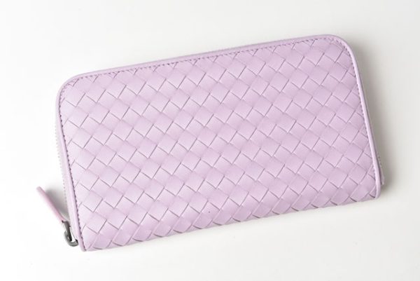 231008 bv 2 Bottega Veneta Wallet Long Wallet Round Zipper Type PALME Light Purple