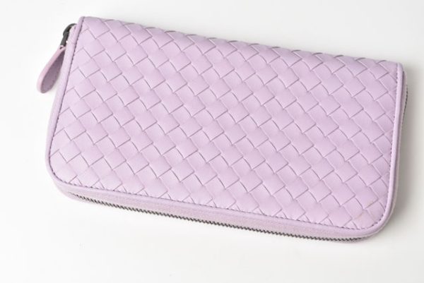 231008 bv 3 Bottega Veneta Wallet Long Wallet Round Zipper Type PALME Light Purple