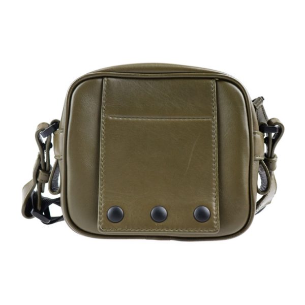 2310083007054 3 Bottega Veneta Reggiero Lambskin Shoulder Bag Khaki Olive