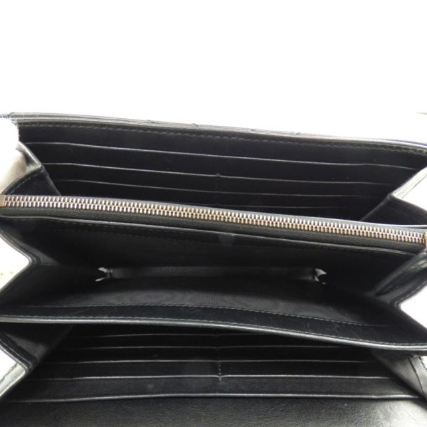 23108 5 Gucci GG Marmont Quilted Chain Wallet Black