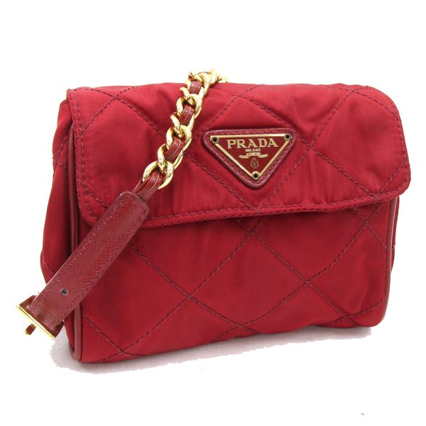 2311180101 Prada Shoulder Bag Nylon Red