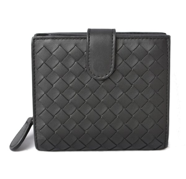 23112505 bv 1 Bottega Veneta Wallet Bi fold Mens Womens Intrecciato Black