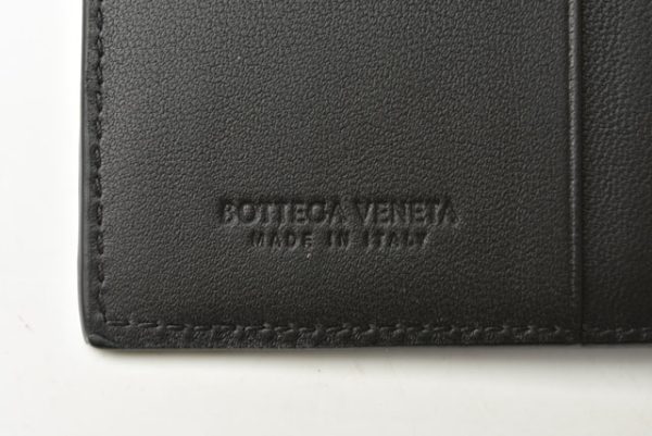 23112505 bv 8 Bottega Veneta Wallet Bi fold Mens Womens Intrecciato Black