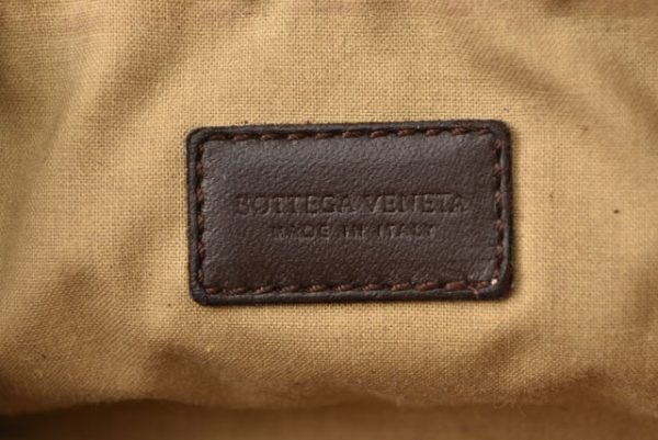 23112510 bv 4 Bottega Veneta Cosmetic Pouch Mimi Pouch Intrecciato Nappa Dark Brown