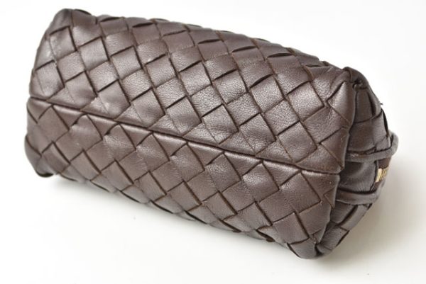 23112510 bv 7 Bottega Veneta Cosmetic Pouch Mimi Pouch Intrecciato Nappa Dark Brown