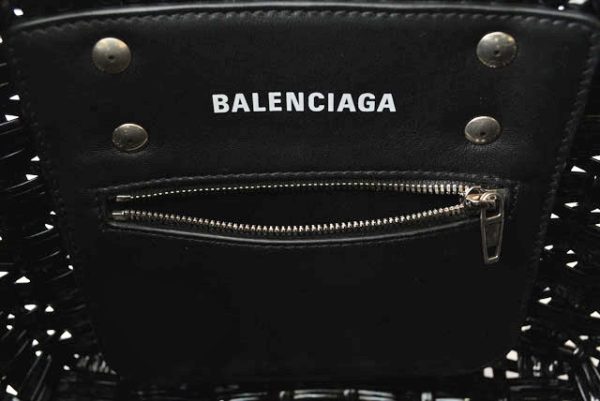 23112516 ba 7 Balenciaga Hand Shoulder Basket Bag Enamel Black