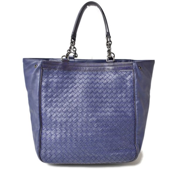 23112518 bv 1 Bottega Veneta Tote Bag Unisex A4 Intrecciato Nappa Python Embossed Purple