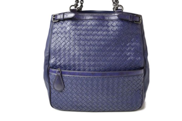 23112518 bv 9 Bottega Veneta Tote Bag Unisex A4 Intrecciato Nappa Python Embossed Purple